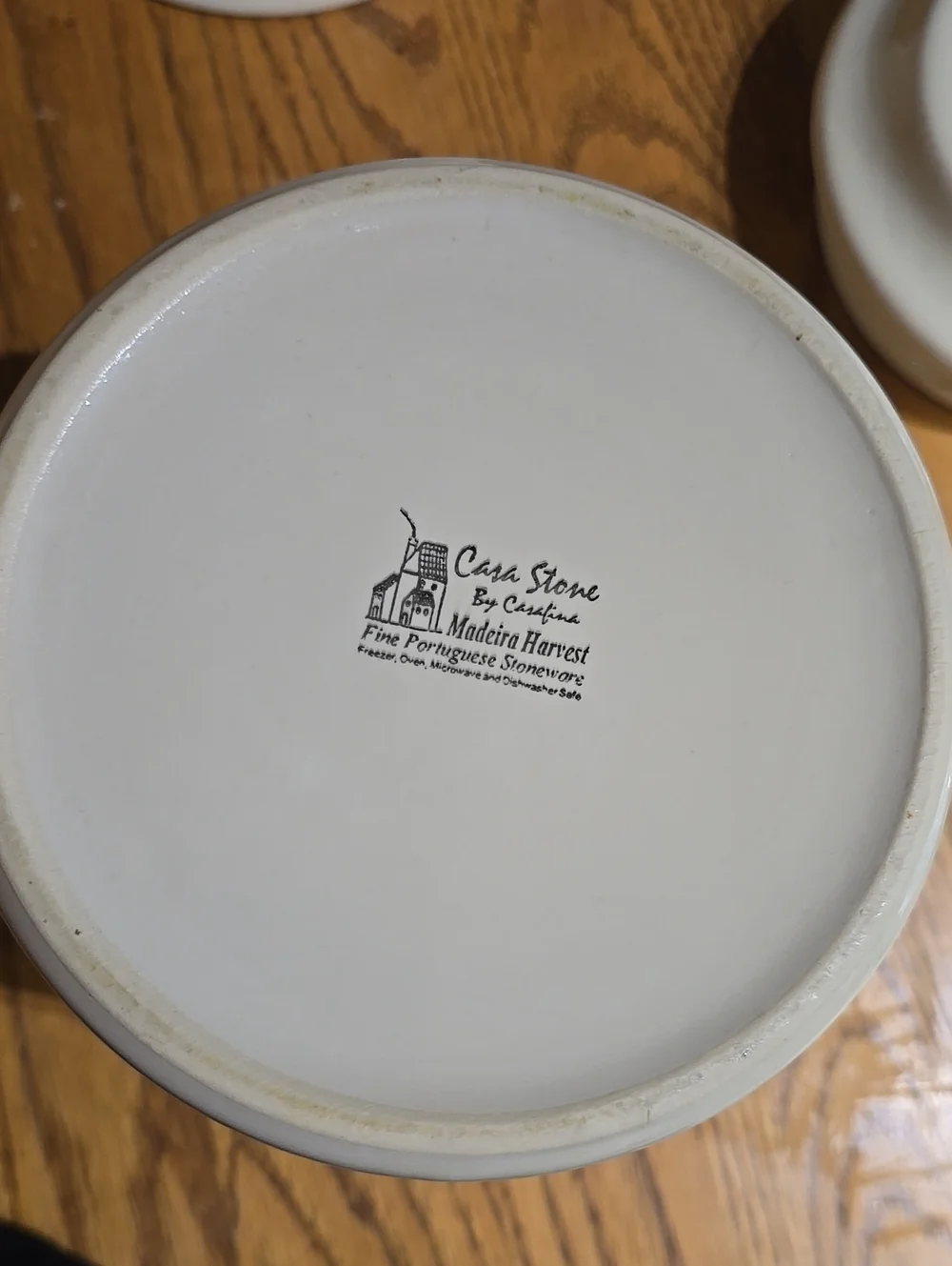 Casafina Casa Stone Madeira Harvest Vanilla Cream Portuguese Stoneware Canister